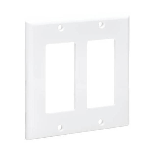 Tripp Lite Double-Gang Faceplate Vertical White N042D-200-WH
